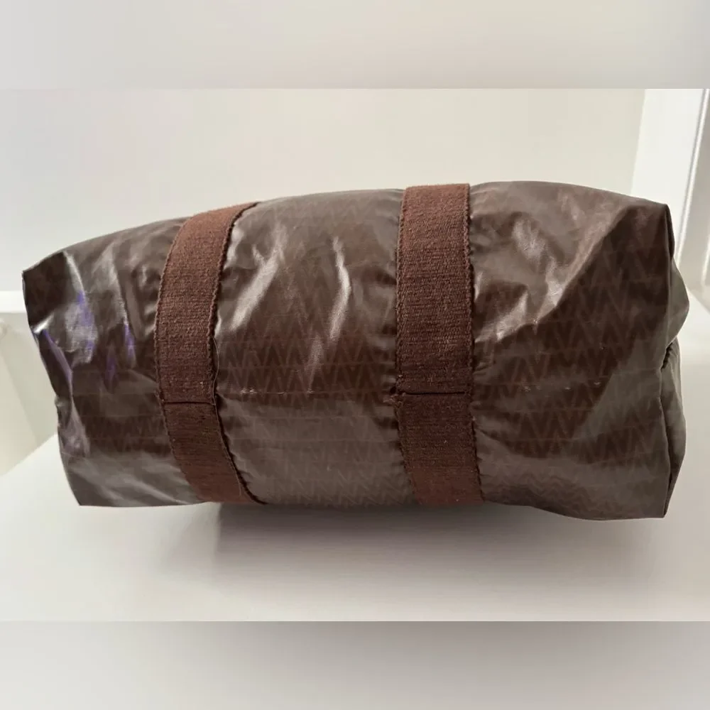 VINTAGE MARIO VALENTINO SOFT PVC MONOGRAM FOLDABLE WEEKEND TOTE BAG